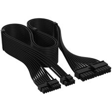 Corsair Premium Sleeved 24-Pin ATX Cable, Gen 5, for Type 5 Power Supply - Black