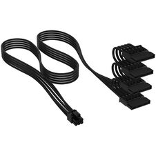 Corsair Premium Sleeved 4x SATA Power Cables, for Type-5 Power Supply - Black