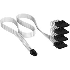 Corsair Premium Sleeved 4x SATA Power Cables, for Type-5 Power Supply - White