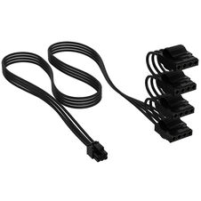 Corsair Premium Sleeved 4x 4-Pin Molex Cables for Type-5 Power Supply - Black