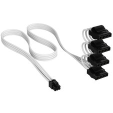 Corsair Premium Sleeved 4x 4-Pin Molex Cables, for Type-5 Power Supply - White