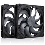 Noctua NF-A14X25 G2 PWM Sx2-PP chromax.black fan, LCP - black, 140mm, pack of 2