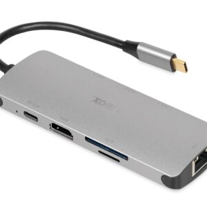 iBox IUH3RJ4K sąsajos šakotuvas C tipo USB 5000 Mbit/ai Sidabras