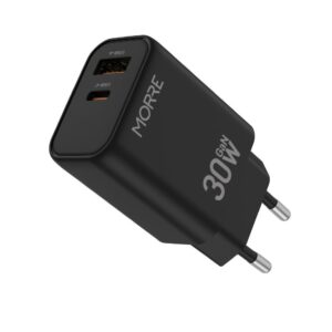MORRE USB/USB-C 30W ĮKROVIKLIS JUODAS