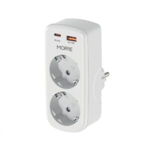 MAITINIMO ADAPTERIS 4-in-1, 2 LIZDAI, USB-C 20W PD, USB-A 18W QC