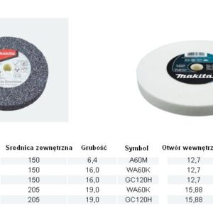 MAKITA ŠLIFAVIMO DISKAS WA60K 205x19x15,88mm