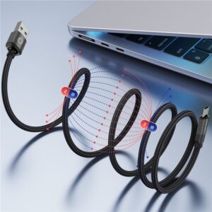 Mobile Origin Magnetic Patented Original kabelis USB-A į USB-C 1m, juodos spalvos - Image 6