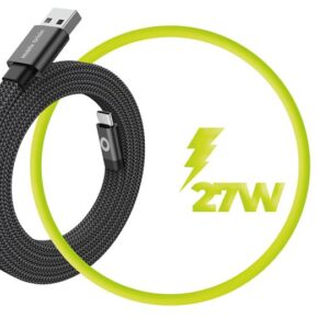 Mobile Origin Magnetic Flat Patented Original kabelis USB-A į USB-C 1m, juodos spalvos   - Image 4