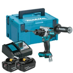 MAKITA SMŪGINIS SUKTUVAS-GRĘŽTUVAS 18V DHP486RTJ 130/65Nm 2x5,0Ah - Image 1