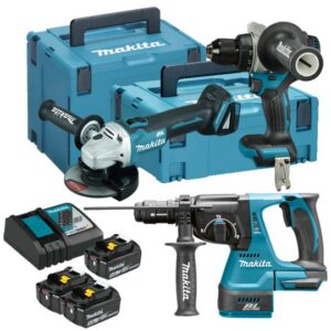 MAKITA KOMPLEKTAS COMBO 18V DLX3202TJ (DHP492, DGA506, DHR243) 3x5,0Ah 2xMP