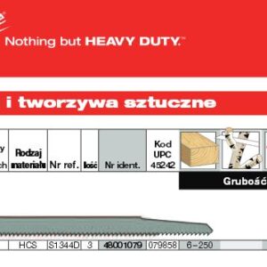 MILWAUKEE PJŪKLELIS 300/4,2mm HCS /3vnt (3) MEDIENA. - Image 1