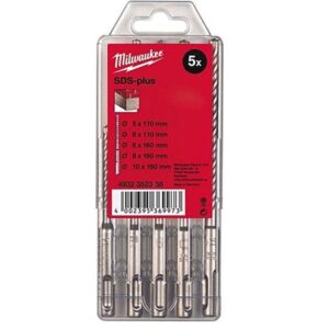 MILWAUKEE grąžtas SDS PLUS M2 rinkinys 5 vnt. /5-6x110mm - 6-8-10x160mm/.