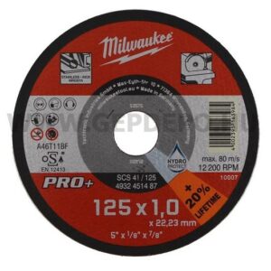 MILWAUKEE Pjovimo diskas 125x1mm PRO+ (200).