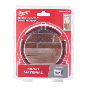 MILWAUKEE SKYLIAPJŪKLIS BIG HAWG 108mm ĮVAIRIOMS MEDŽIAGOMS