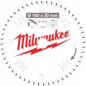 MILWAUKEE DISKINIS PJŪKLAS 160x20x2,2x52z TF ALIUMINIUI