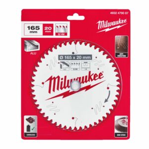 MILWAUKEE DISKINIS PJŪKLAS 165x20x2,2x52z ALIUMINIUI