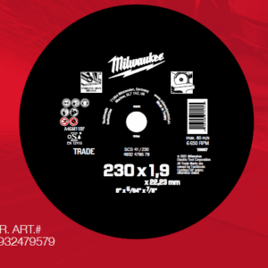 MILWAUKEE Pjovimo diskas 230x1,9mm TRADE...