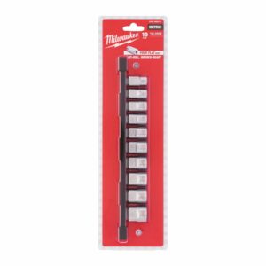 MILWAUKEE GALVUČIŲ RINKINYS 10 vnt. 3/8" METRINIS