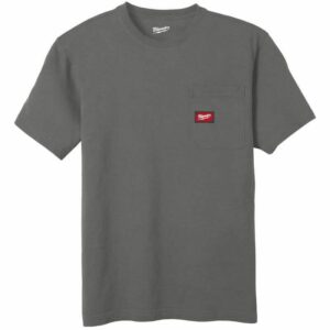 MILWAUKEE MARŠKINĖLIAI SU KIŠENE IR TRUMPOMIS RANKOVĖMIS – ŠVIESIAI PILKI WTSSGR-S