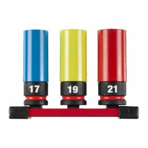 MILWAUKEE SMŪGINIŲ GALVUČIŲ RINKINYS RATLANKIAMS 1/2" 3 vnt.