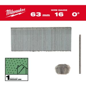 MILWAUKEE vinys 16G/63mm/0° įrankiui M18 FN16GS /2500vnt.