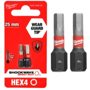MILWAUKEE HEX antgalis 4x25mm/3vnt.ShW