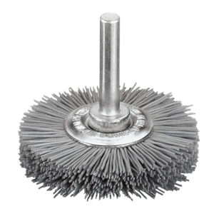 MILWAUKEE DISKINIS VIELINIS ŠEPETYS SU KOTELIU S6 50x10 SILICIO KARBIDAS GOFRUOTAS G320 CR. 0.6-3vnt. - Image 1