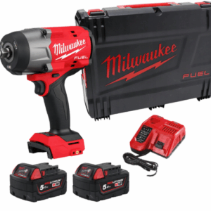 MILWAUKEE SMŪGINIS VERŽLIASUKIS 1/2" 18V M18FHIW2F12-502X 1491Nm 2x5,0Ah SU FIKSAVIMO ŽIEDU