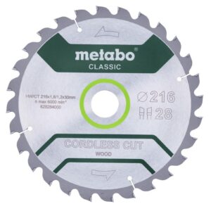 METABO DISKINIS PJŪKLAS HW/CT 216x30x28z CORDLESS CUT WOOD CLASSIC