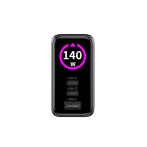 Mobile Origin 140W GaN Display įkroviklis PW21 - 2x USB-C + USB-A - Image 7