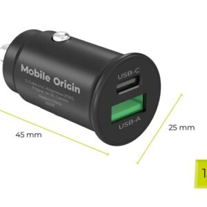 Mobile Origin 30W Super automobilinis įkroviklis CA19 - USB-C, USB-A - Image 9