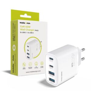 Mobile Origin 40W GaN Wall įkroviklis PW22 - 2x USB-C + 2x USB-A
