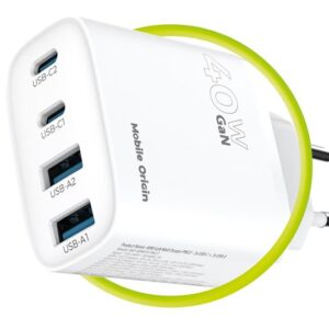 Mobile Origin 40W GaN Wall įkroviklis PW22 - 2x USB-C + 2x USB-A - Image 18