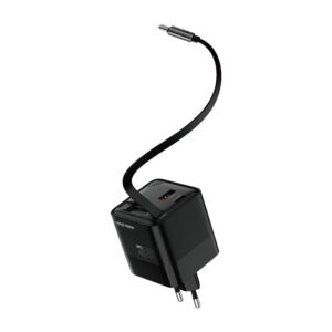 Mobile Origin 65W GaN Display įkroviklis PW2 - USB-C Self-Retracting kabelis + USB-C + USB-A - Image 9