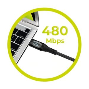 Mobile Origin 66W Display kabelis USB-A į USB-C 1,5m CB1 - Image 6