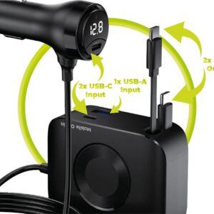 Mobile Origin 75W 5in1 automobilinis įkroviklis CA23 - 2x USB-C + USB-A Port, 2x USB-C kabelis - Image 6