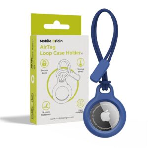 Mobile Origin Airtag Loop dėklas Holder A1, mėlynos spalvos