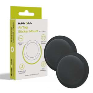 Mobile Origin Airtag Sticker Mount A2 - 2 pack, juodos spalvos