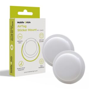 Mobile Origin Airtag Sticker Mount A2 - 2 pack, baltos spalvos