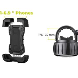 Mobile Origin Bike telefono laikiklis B3, juodos spalvos - Image 11