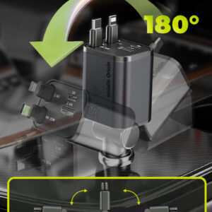 Mobile Origin 4in1 50W automobilinis įkroviklis CA28 - USB-C + USB-A, USB-C and Lightning Cable  - Image 5