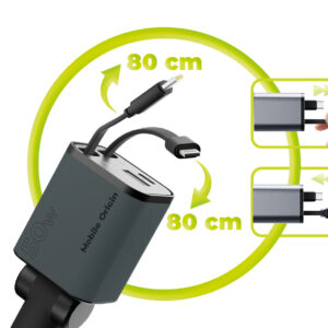 Mobile Origin 4in1 50W automobilinis įkroviklis CA28 - USB-C + USB-A, USB-C and Lightning Cable  - Image 6