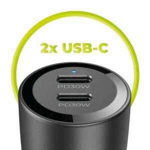 Mobile Origin automobilinis įkroviklis 60W 2 USB-C, CA11 - Image 8