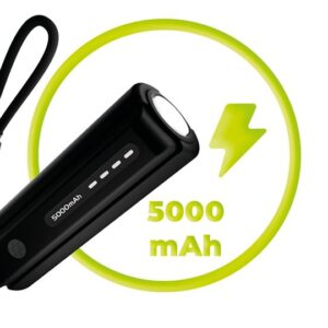 Mobile Origin 5000mAh Compact PowerBank PB7 su žibintuvėliu ir USB-C kabeliu - Image 12