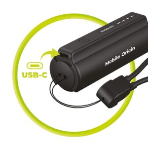 Mobile Origin 5000mAh Compact PowerBank PB7 su žibintuvėliu ir USB-C kabeliu - Image 19