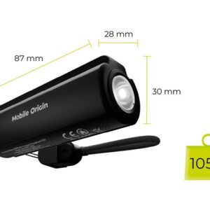 Mobile Origin 5000mAh Compact PowerBank PB7 su žibintuvėliu ir USB-C kabeliu - Image 10