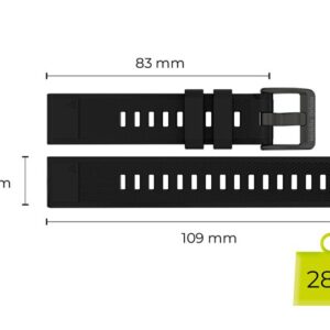 Mobile Origin Easy apyrankė Quick Fit skirta Garmin ES1, 20mm juodos spalvos - Image 11