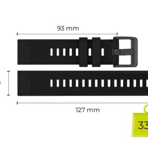 Mobile Origin Easy apyrankė Quick Fit skirta Garmin ES1, 22mm juodos spalvos - Image 11
