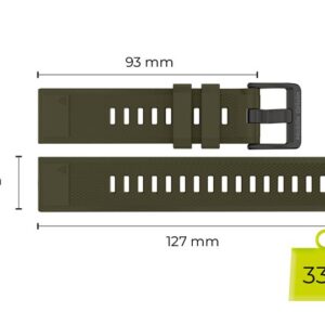 Mobile Origin Easy apyrankė Quick Fit skirta Garmin ES1, 22mm tamsiai žalios spalvos - Image 17