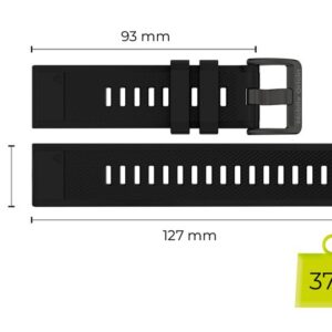 Mobile Origin Easy apyrankė Quick Fit skirta Garmin ES1, 26mm juodos spalvos - Image 12